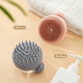 Brosse de Massage pour Cuir Chevelu avec Réservoir – Nettoyage & Soin 2-en-1