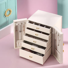 Boîte à Bijoux Élégante à 5 Niveaux – Rangement Raffiné & Protection Assurée