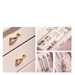 Boîte à Bijoux Élégante à 5 Niveaux – Rangement Raffiné & Protection Assurée
